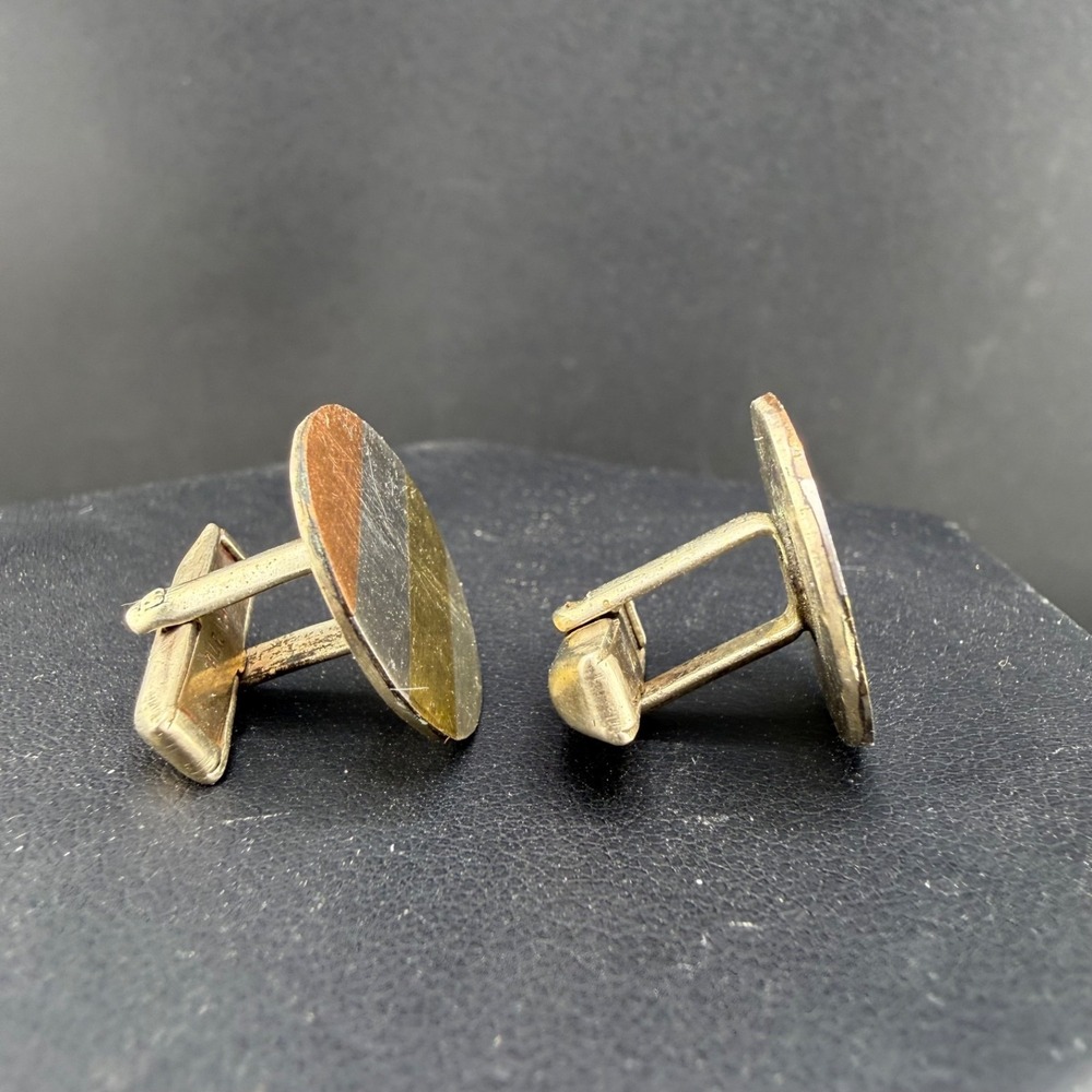 Vintage Signed Cufflinks Silver Tone Casados Mexico Bertha - Picture 4 of 7